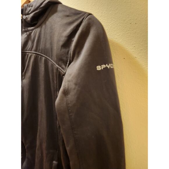 Spyder kids‎ black windbreaker jacket size M - Picture 2 of 6